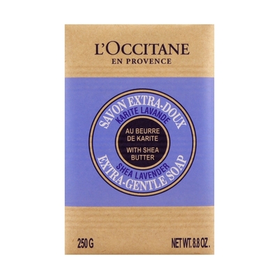 (即期品)L’OCCITANE 歐舒丹 乳油木薰衣草皂 250g（效期至2025年04月.百貨公司貨）