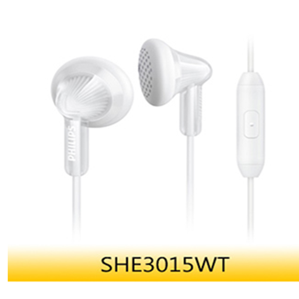 【福利品】PHILIPS 耳塞式耳麥SHE3015 經典白