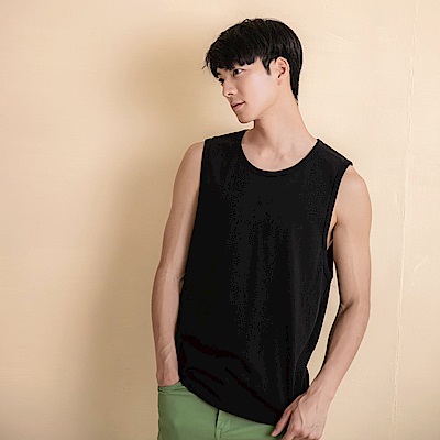 OB嚴選X美國棉。純色圓領背心上衣-OB大尺碼