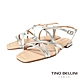 TINO BELLINI 巴西進口全真皮羅馬涼鞋FSJV004(銀色) product thumbnail 1