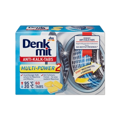 德國DM Denk mit-洗衣機槽汙垢清潔錠 60顆/盒 獨立包裝(滾筒式和直立式適用)