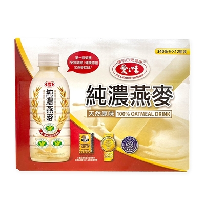 愛之味 純濃燕麥 原味 340ml x 12入