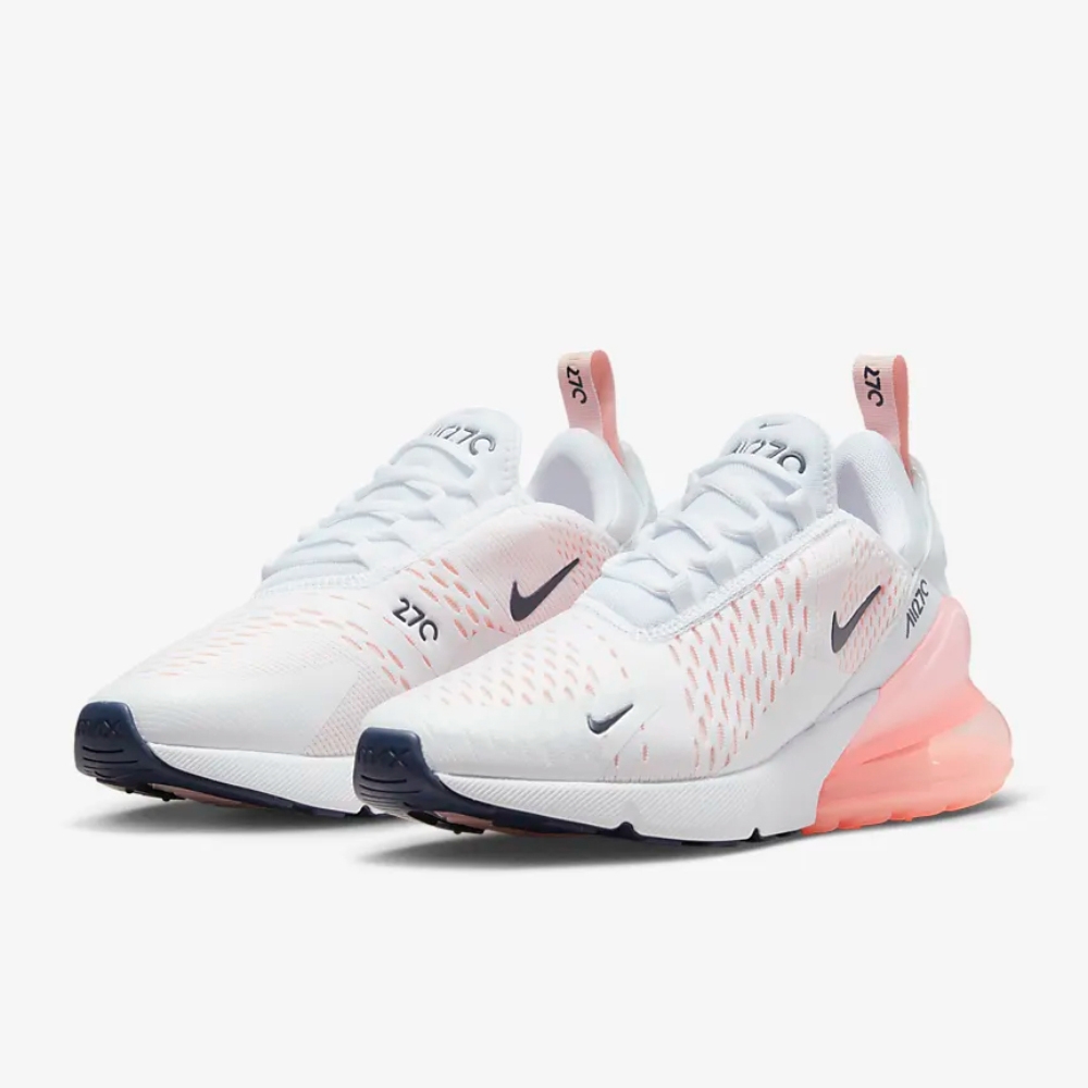 NIKE 耐吉 慢跑鞋 運動鞋 緩震 氣墊 女鞋 白粉 AH6789-110 W AIR MAX 270 (3W5266)