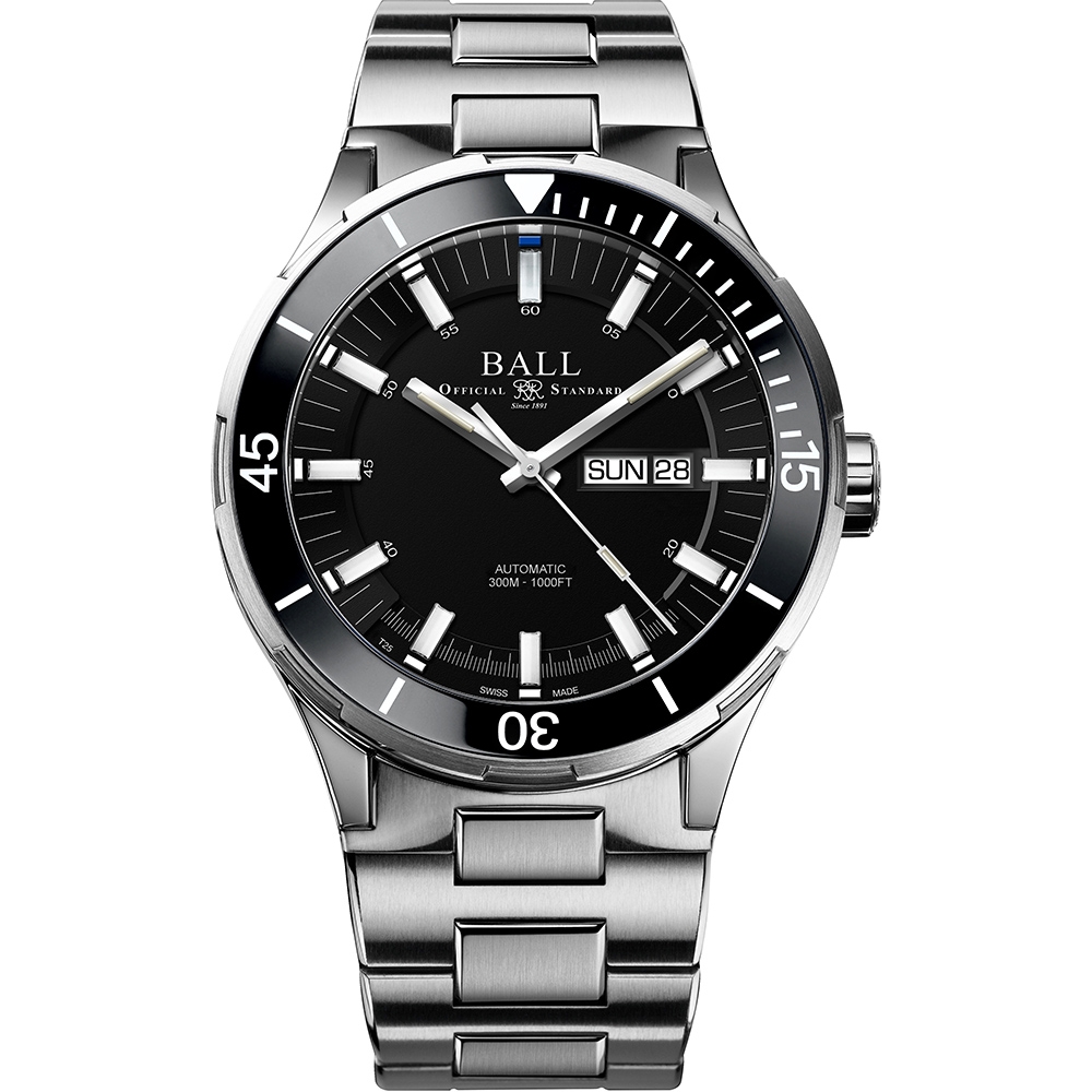 BALL 波爾 Roadmaster系列 300米潛水陶瓷機械腕錶 年終送禮-43mm DM3050B-S8J-BK
