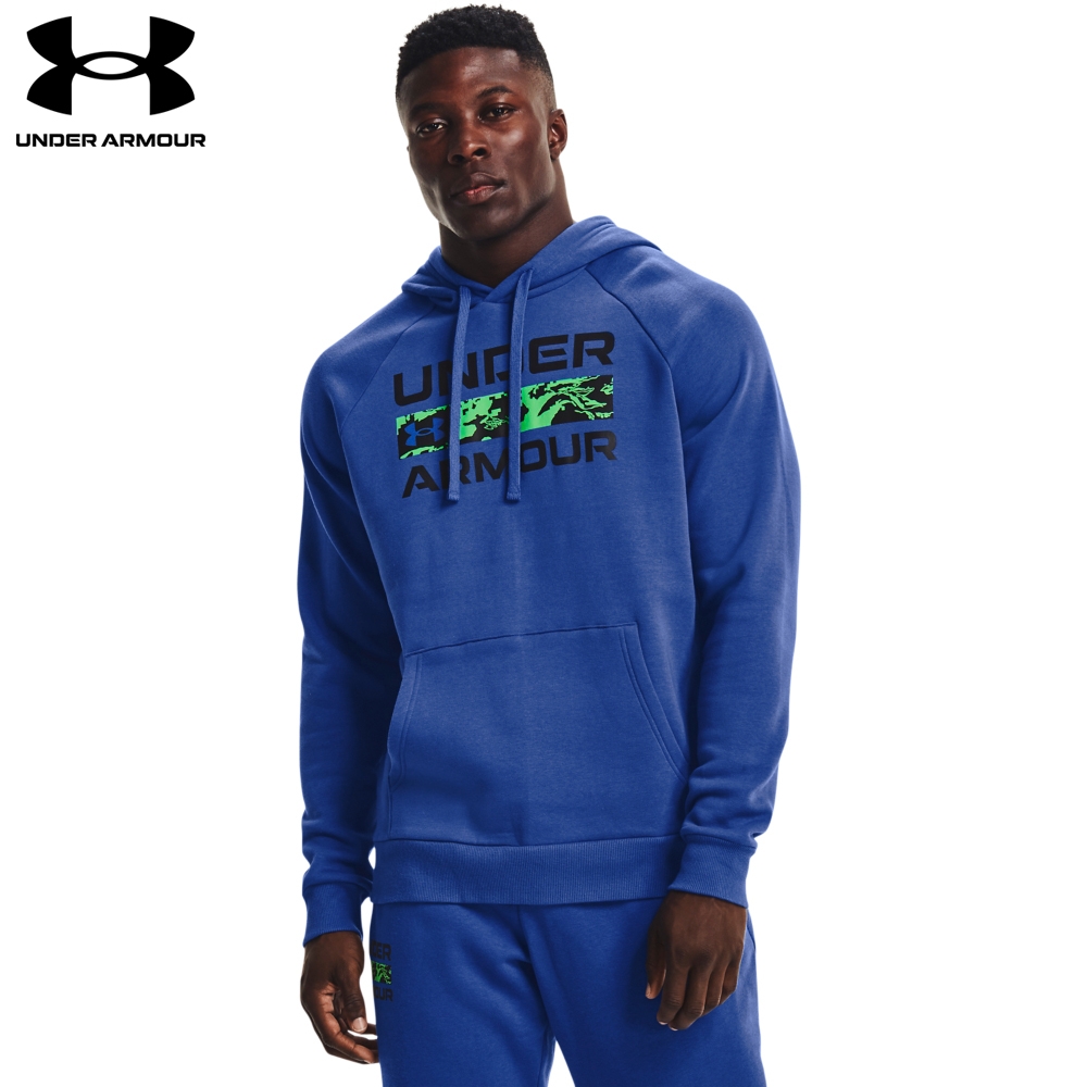 【UNDER ARMOUR】UA 男 Rival Fleece連帽長袖套頭衫_1366363-432