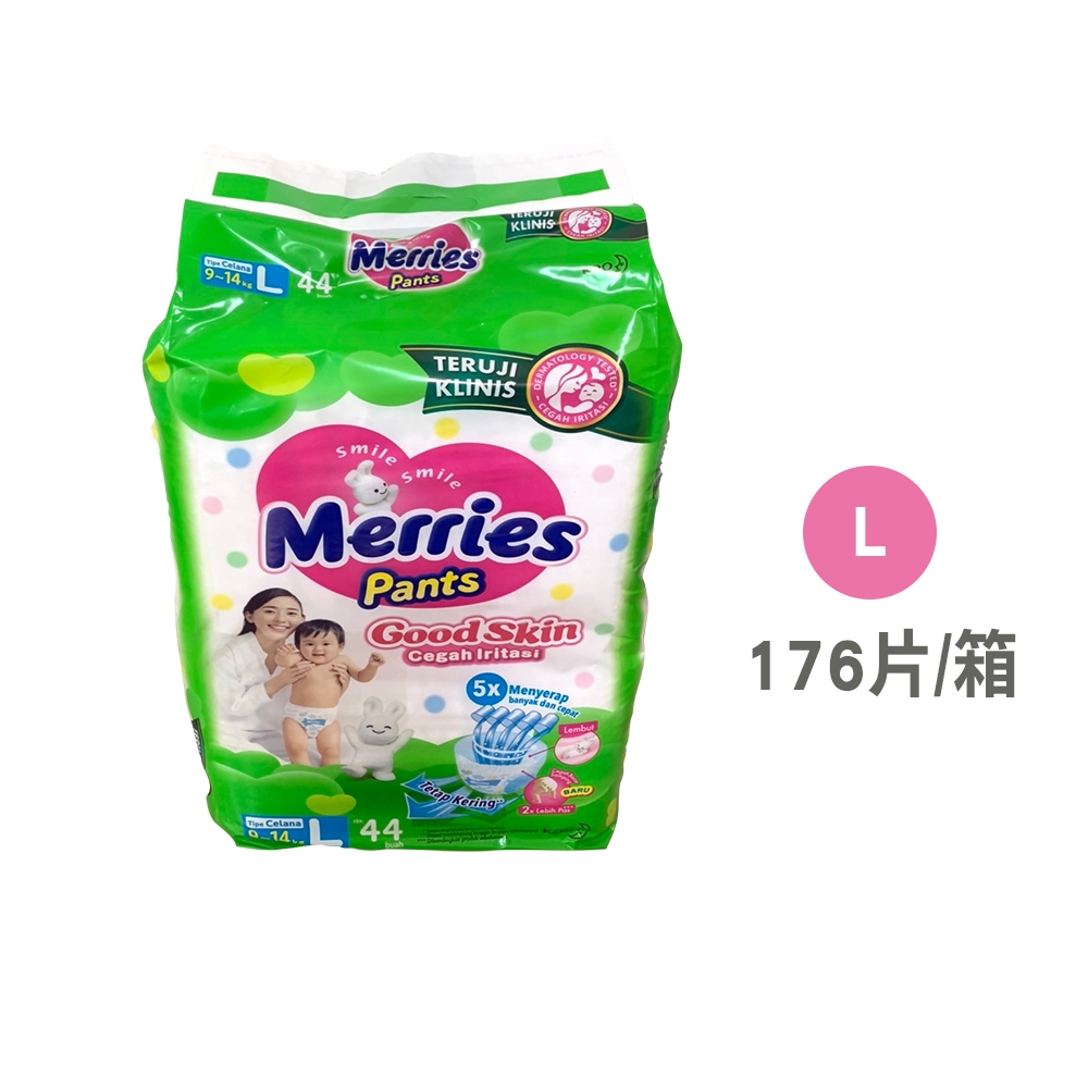 Merries妙而舒 舒爽紙尿褲 國際版 L 44片x4包/箱