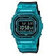 CASIO卡西歐 G-SHOCK 藍牙 半透明 漸變炫藍 經典方形 DW-B5600G-2_42.8mm product thumbnail 1