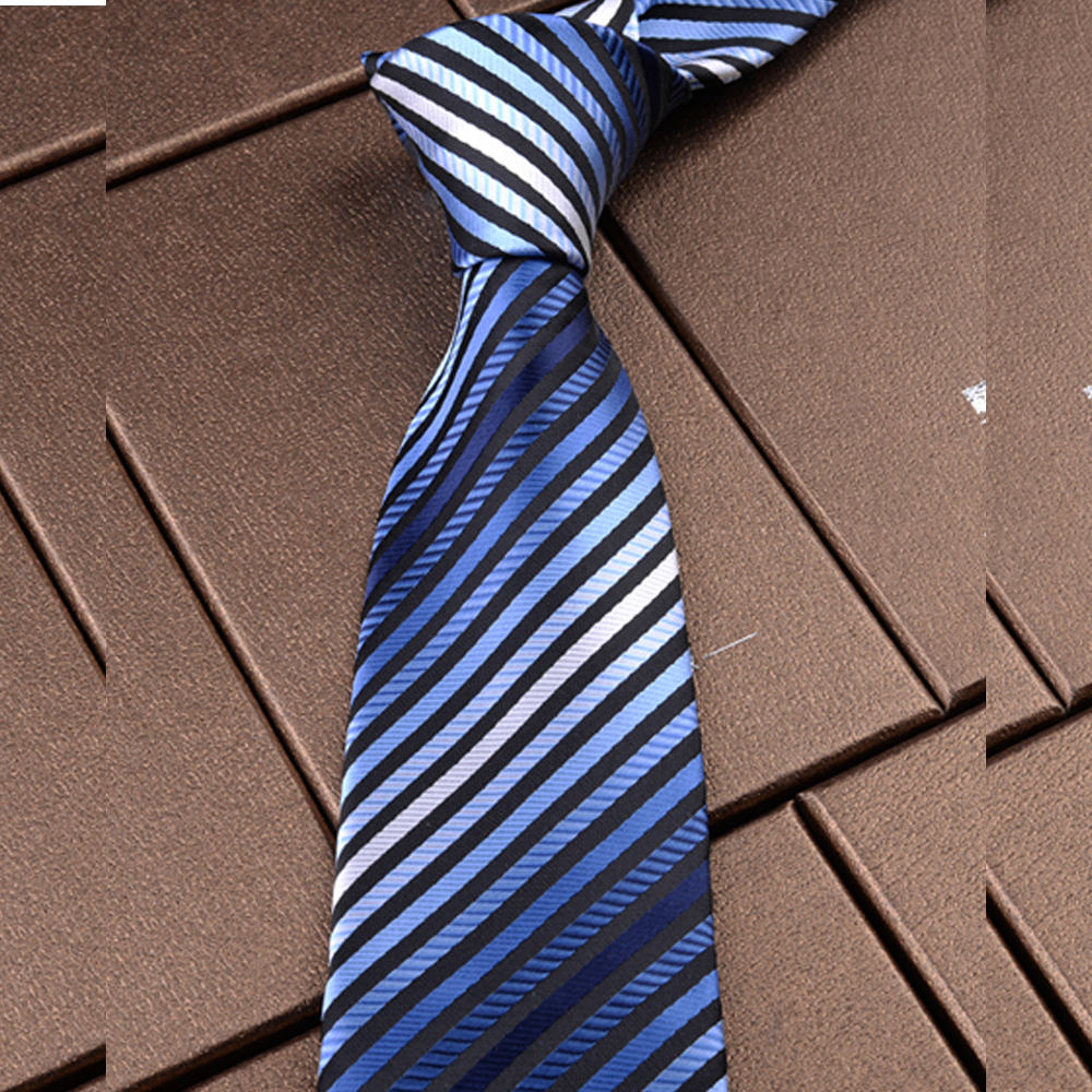 拉福   領帶8cm寬版藍彩領帶手打領帶