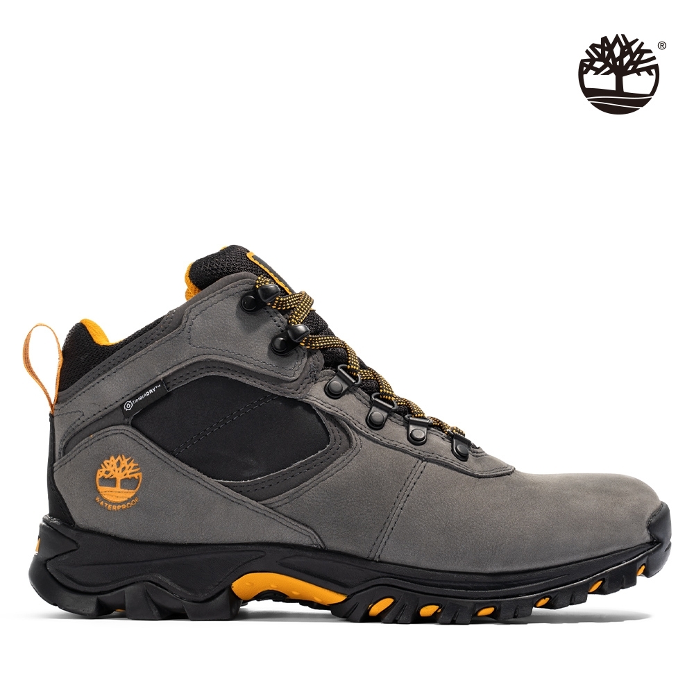 Timberland 男款中灰色防水磨砂革登山靴|A258X