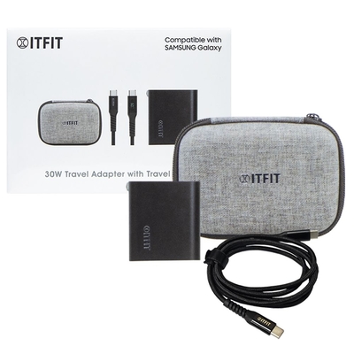 SAMSUNG ITFIT 原廠 30W 旅行充電組-含雙口充電器+雙Type C線 (公司貨)