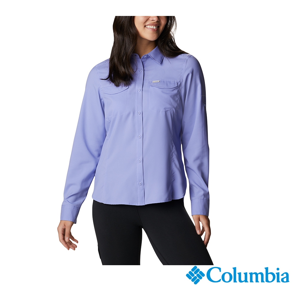 Columbia 哥倫比亞 女款-Omni Shade防曬UPF40快排長袖襯衫-藍紫 UXL12790UU /S22