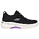 Skechers Go Walk Arch Fit [124882BKLV] 女 健走鞋 運動 休閒 支撐 穩定 黑 紫 product thumbnail 1