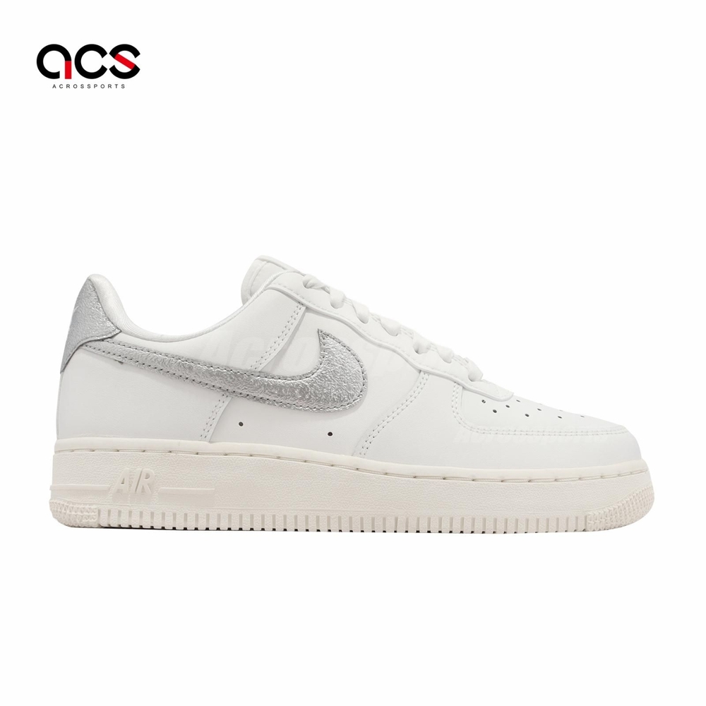 Nike 休閒鞋Wmns Air Force 1 07 ESS TRND 白銀奶油底仿舊女鞋AF1