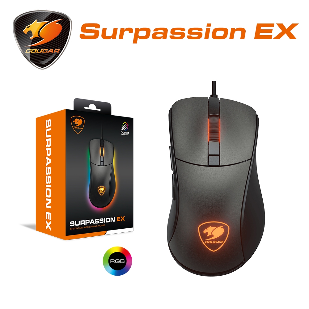 COUGAR 美洲獅 Surpassion EX RGB 電競滑鼠(人體工學 RGB 電競滑鼠)