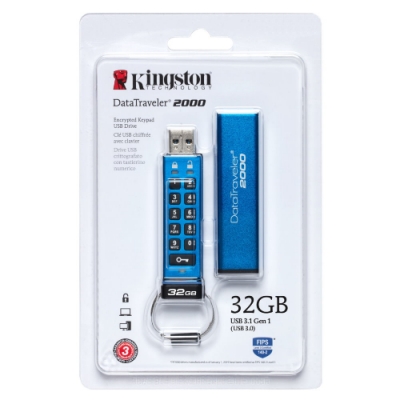 金士頓 Kingston DT2000 32G 數字鍵 加密隨身碟 DT2000/32GB