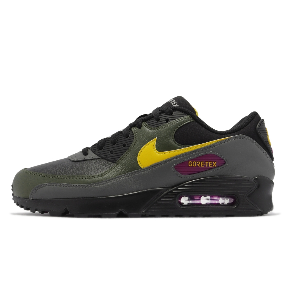 Nike 休閒鞋Air Max 90 GTX 男鞋黑灰黃GTX 防水氣墊經典DJ9779-001