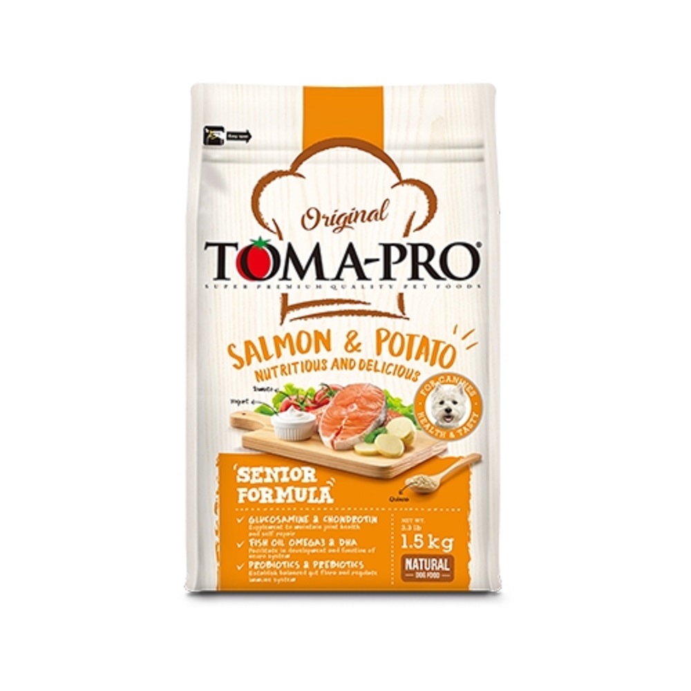 【2入組】TOMA-PRO優格高齡犬-鮭魚+馬鈴薯熟齡養生配方 6.6lb/3kg