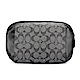 COACH 經典LOGO PVC防水拼接皮革雙拉鍊隔層單肩/斜背包-黑灰色 product thumbnail 1