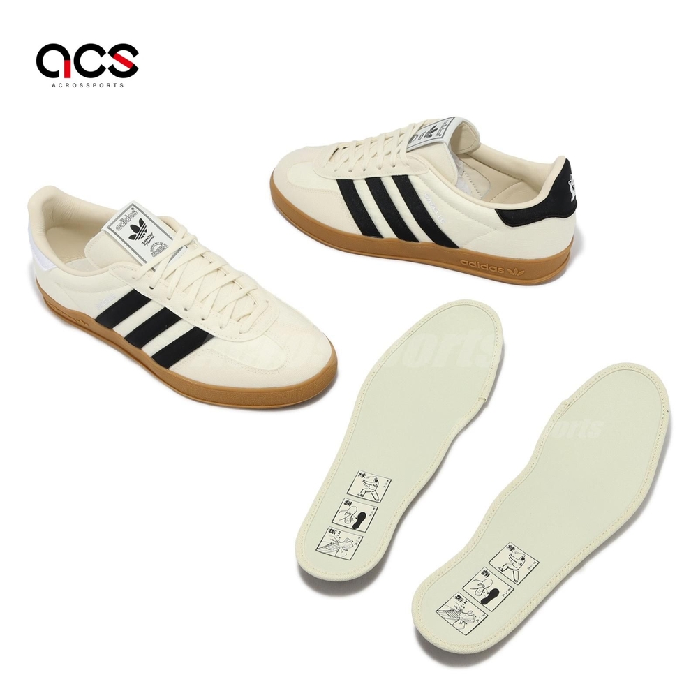 adidas 休閒鞋Gazelle Indoor 男鞋米白黑太極帆布Dorophy Tang 愛迪達