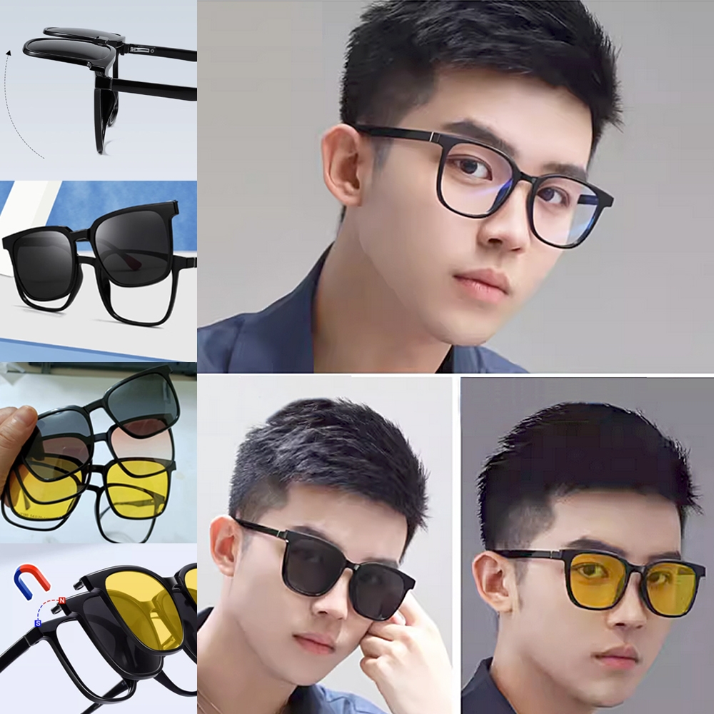 seoul show首爾秀 四合一磁吸多功能換片TR90套鏡太陽眼鏡UV400墨鏡 2190