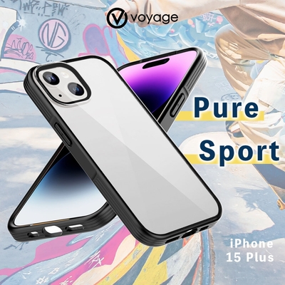 VOYAGE 超軍規防摔保護殼-Pure Sport 酷黑-iPhone 15 Plus (6.7 )