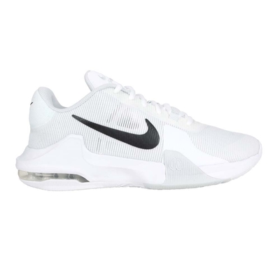 NIKE AIR MAX IMPACT 4 男籃球鞋-氣墊 慢跑 輕量 DM1124-100 白淺灰黑