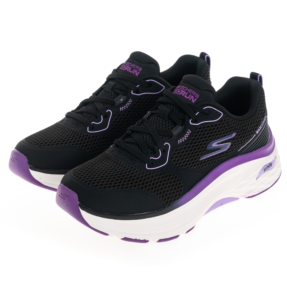 SKECHERS 女鞋 慢跑系列 GO RUN MAX CUSHIONING ARCH FIT 寬楦款 - 128928WBKPR