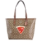 COACH 紐約限定款 C Logo Pizza托特包(卡其棕) product thumbnail 1