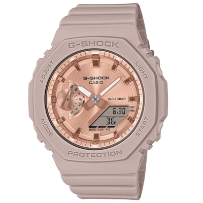 CASIO 卡西歐 G-SHOCK 氣質閃耀 碳核心防護構造 藕粉X粉_GMA-S2100MD-4A_42.9mm