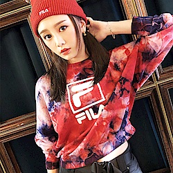 FILA #扳勢回潮 女長袖圓領T恤-渲染 5TEV-5438-NV