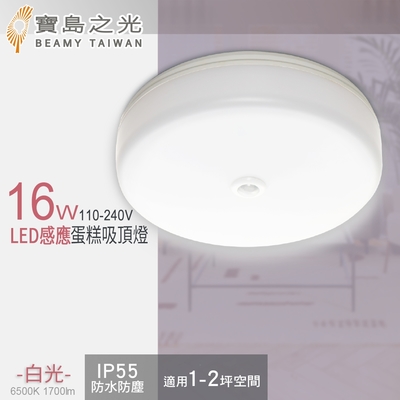 寶鳥之光 16W LED 感應蛋糕吸頂燈/白光 Y6S16DEI