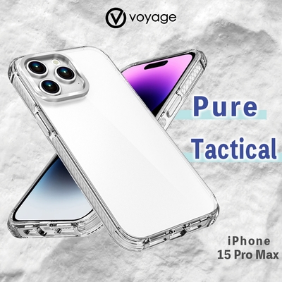 VOYAGE 超軍規防摔保護殼-Pure Tactical 白-iPhone 15 Pro Max (6.7 )