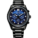 CITIZEN 星辰Chronograph限量情人節三眼推薦款鋼帶錶43.0mm黑藍色(CA4459-85L) product thumbnail 1