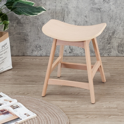 Boden-奧奇曲木造型實木餐椅/凳子/單椅-42x39x46cm