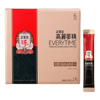 【正官庄】高麗蔘精EVERYTIME (10ml*30包)/盒(台灣版)