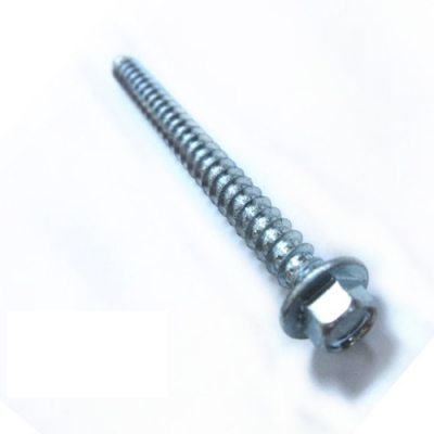 SP008 六角頭鑽尾螺絲/鍍鋅華司鐵板牙 1/4 X 3英寸電白（100支/包）
