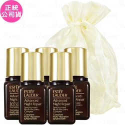 ESTEE LAUDER 雅詩蘭黛 特潤超導全方位修護露(7ml)*5(效期至2025/1)旅行袋組(公司貨)