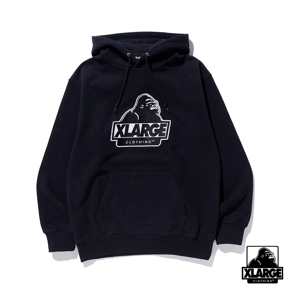 XLARGE SLANTED OG PATCH HOODED SWEAT經典LOGO帽T-黑