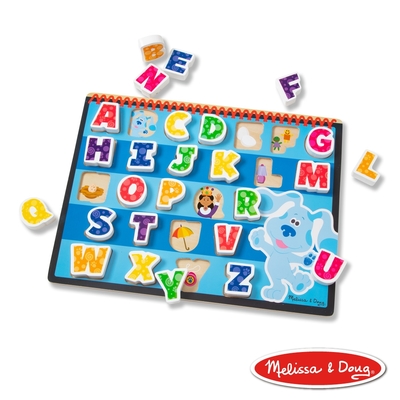 【Melissa & Doug 美國瑪莉莎】藍藍的厚塊英文字母板 ( Blue s Clue & You! 官方授權 )