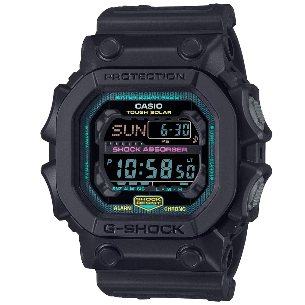 CASIO 卡西歐 G-SHOCK 太陽能電力 虛擬世界電子腕錶 禮物推薦 畢業禮物 55.5*53.6mm / GX-56MF-1