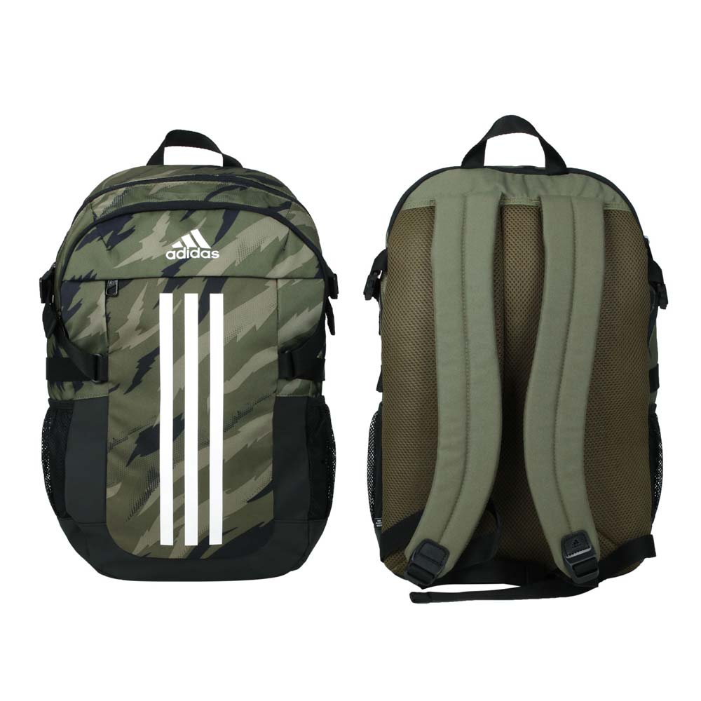 ADIDAS 大型後背包-23.5L 雙肩包 肩背包 愛迪達 HB1326 迷彩綠黑白