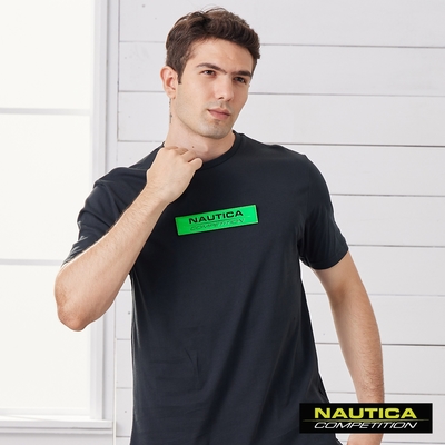 Nautica 男裝 COMPETITION可拆式LOGO圖騰短袖T恤-黑色