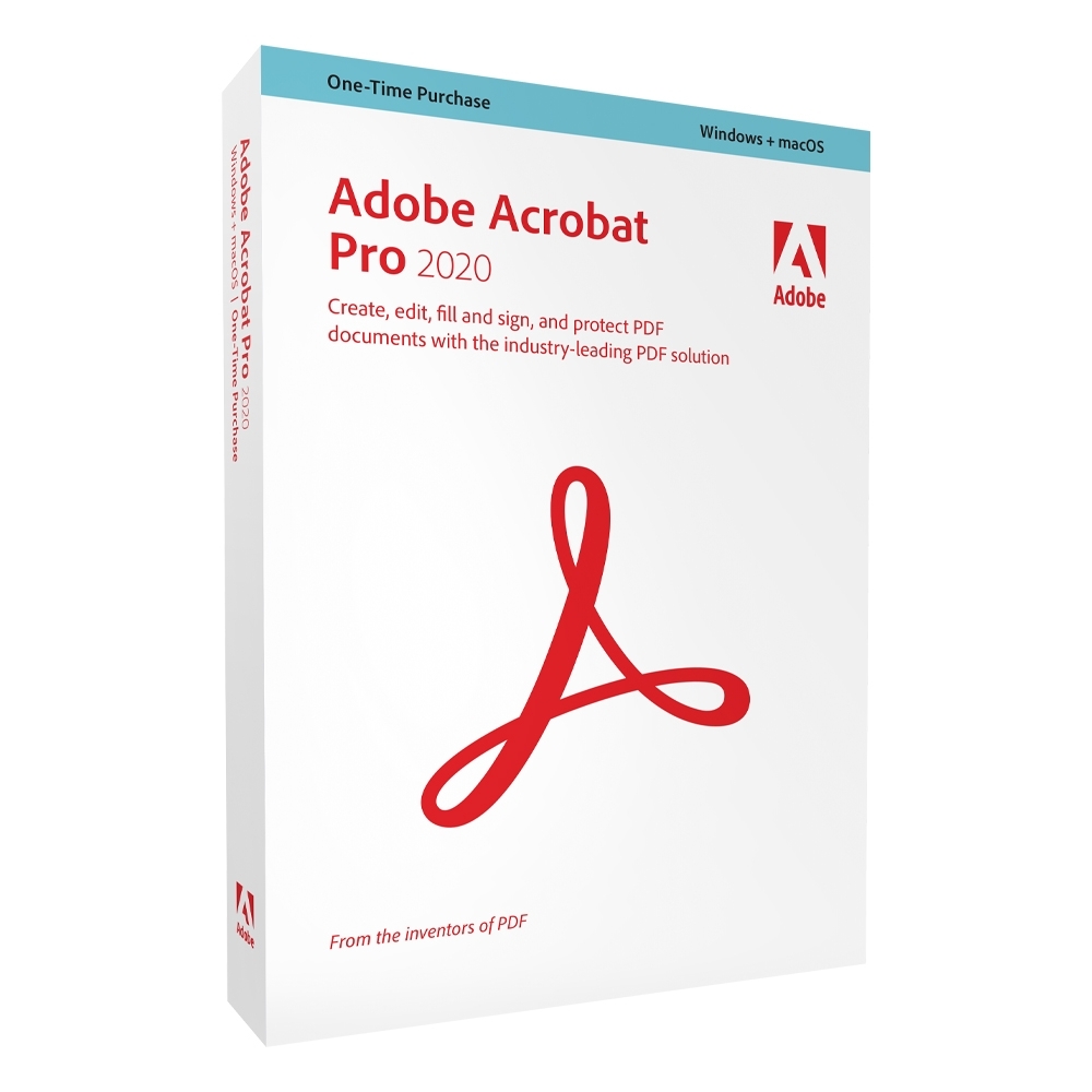 Adobe Acrobat Pro 2020 中文商業盒裝完整版  (Windows and macOS 永久授權版)-僅支援Win10