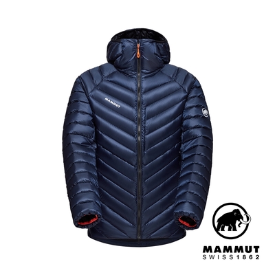 【Mammut長毛象】Broad Peak IN Hooded Jacket Men 防潑水羽絨連帽外套 男款 海洋藍/黑 #1013-02960