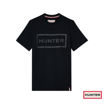 HUNTER - 男裝-質感LOGO短上衣 - 黑