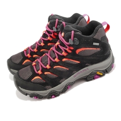 Merrell 戶外鞋 Moab 3 Mid GTX 女鞋 黑 橙 防水 登山 郊山 黃金大底 中筒 襪套 ML037204