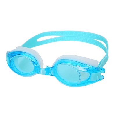 MIZUNO SWIM 兒童泳鏡-抗UV 防霧 蛙鏡 鏡面 游泳 戲水 N3TFB60000-21 湖水藍白