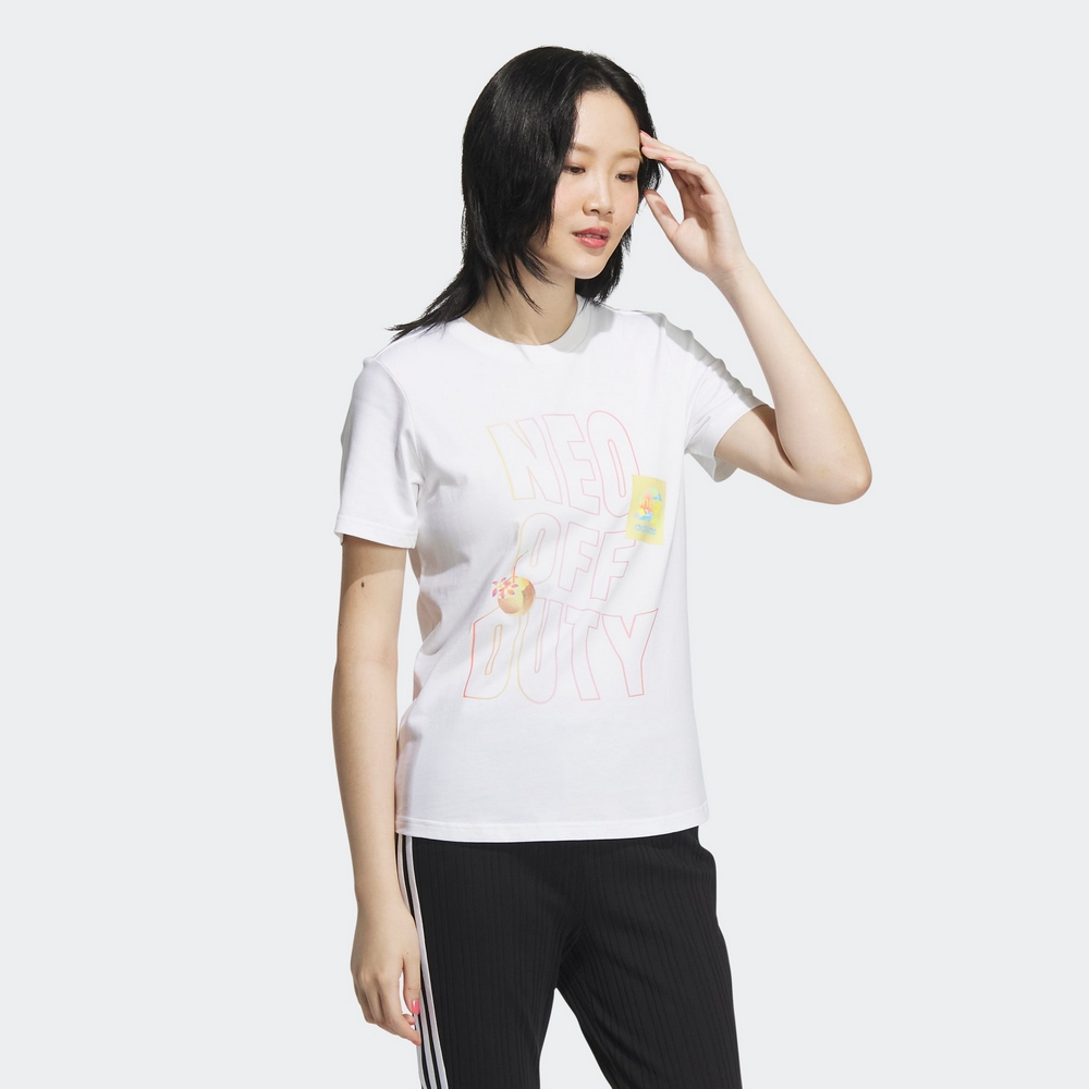 ADIDAS W FILLIN TEE 女 短袖上衣-白-IA5342