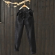 棉質抽繩繫帶鬆緊腰加絨牛仔褲寬鬆加厚長褲-設計所在 product thumbnail 4