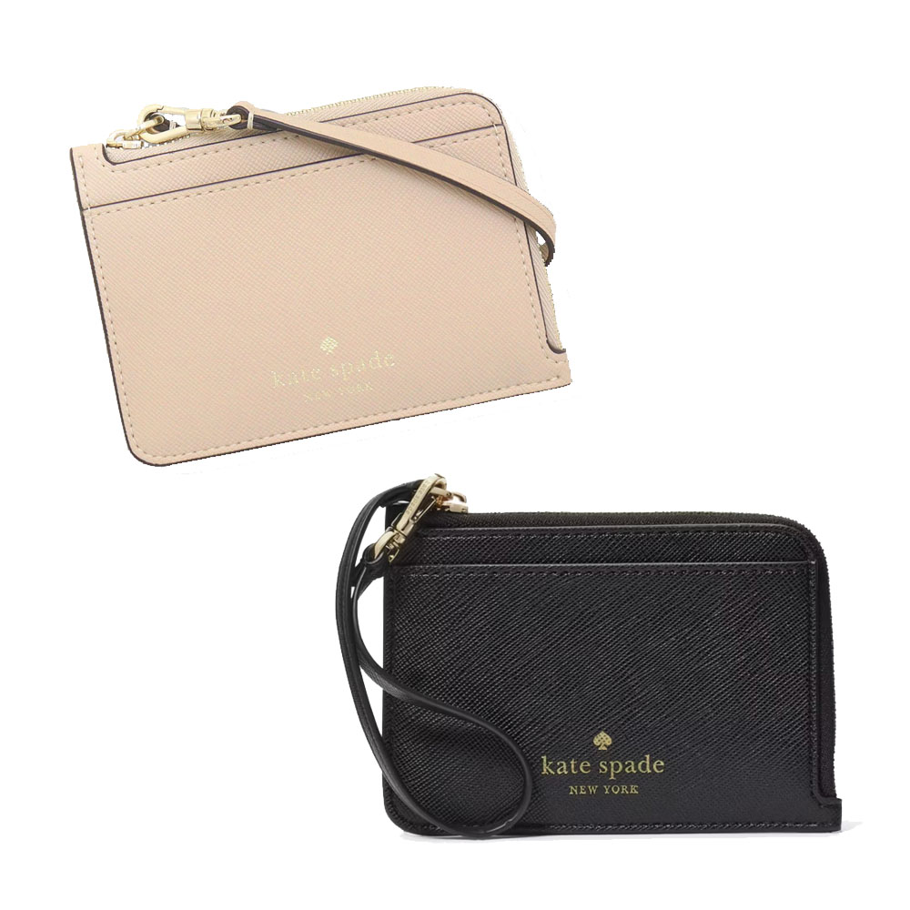 KATE SPADE 防刮皮革L型拉鍊小手拿鑰匙零錢包(多色選) product image 1